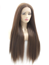 Load image into Gallery viewer, Yaki Chestnut Brown Lace Front Wig 515
