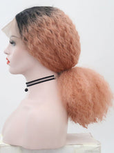 Load image into Gallery viewer, Rooted Pink Wavy Lace Front Wig 056