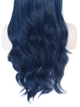 Load image into Gallery viewer, Indigo Blue Wavy Lace Front Wig 689