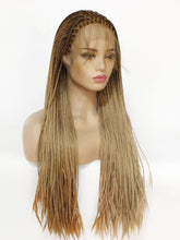 Load image into Gallery viewer, Gradient Brown Braided Lace Front Wig 442