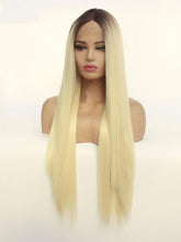 Load image into Gallery viewer, Brown Root Platinum Blonde Lace Front Wig 154