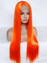 Load image into Gallery viewer, 26" Bright Orange Lace Front Wig 630