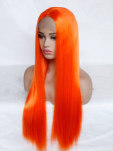 Load image into Gallery viewer, 26" Bright Orange Lace Front Wig 630