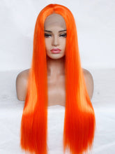 Load image into Gallery viewer, 26" Bright Orange Lace Front Wig 630