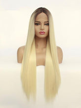 Load image into Gallery viewer, Brown Root Platinum Blonde Lace Front Wig 154
