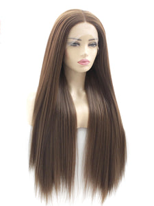 Yaki Chestnut Brown Lace Front Wig 515