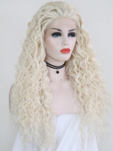 Load image into Gallery viewer, Light Blonde Curly Lace Front Wig 086