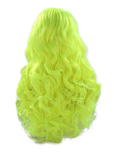 Neon Green Wavy Lace Front Wig 025