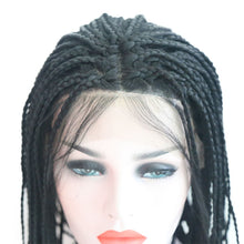Load image into Gallery viewer, Black Bob Braided Lace Front Wig 079
