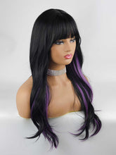 Load image into Gallery viewer, Black with Purple Regular Wig 691