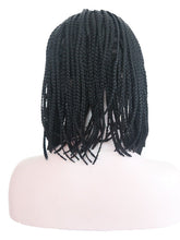 Load image into Gallery viewer, Black Bob Braided Lace Front Wig 079