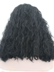 Gothic Black Curly Lace Front Wig 052
