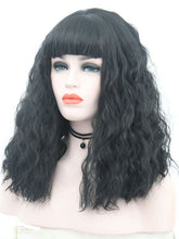 Load image into Gallery viewer, Gothic Black Curly Lace Front Wig 052