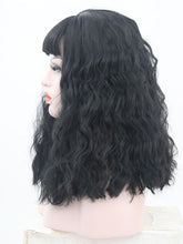 Load image into Gallery viewer, Gothic Black Curly Lace Front Wig 052