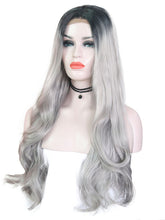 Load image into Gallery viewer, Rooted Gray Lace Front Wig 077