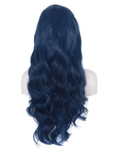 Load image into Gallery viewer, Indigo Blue Wavy Lace Front Wig 689