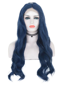 Indigo Blue Wavy Lace Front Wig 689