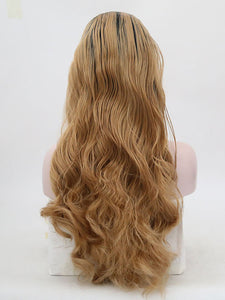 Rooted Golden Blonde Lace Front Wig 102