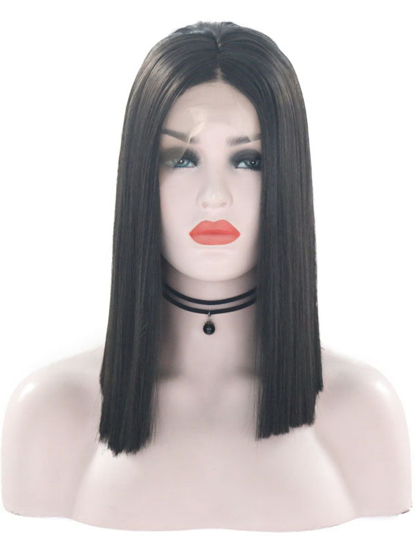 Gothic Black Short Lace Front Wig 020