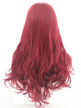 Load image into Gallery viewer, Falu Red Wavy Lace Front Wig 100