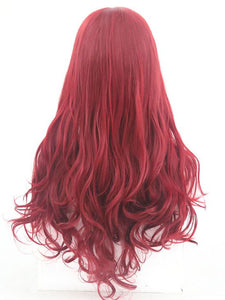 Falu Red Wavy Lace Front Wig 100