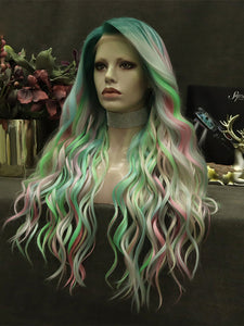 Pastel Rainbow Lace Front Wig 662