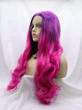 Load image into Gallery viewer, Rooted Magenta Lace Front Wig 671