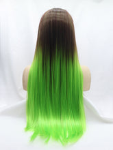 Load image into Gallery viewer, Brown to Green Lace Front Wig 674