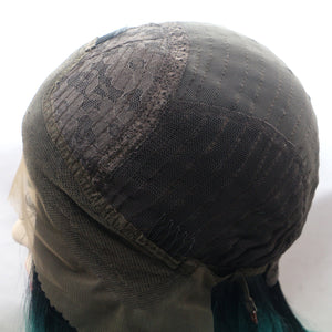 Rooted Pine Green Lace Front Wig 084