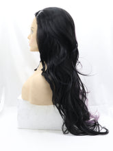 Load image into Gallery viewer, Half Purple Half Black Lace Front Wig 683