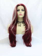Load image into Gallery viewer, Red with Highlights Lace Front Wig 700