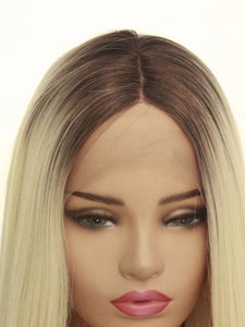 Brown Root Platinum Blonde Lace Front Wig 154