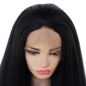 Classic Black Yaki Lace Front Wig 431