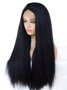 Classic Black Yaki Lace Front Wig 431