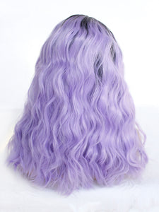 14" Lilac Wavy Lace Front Wig 604