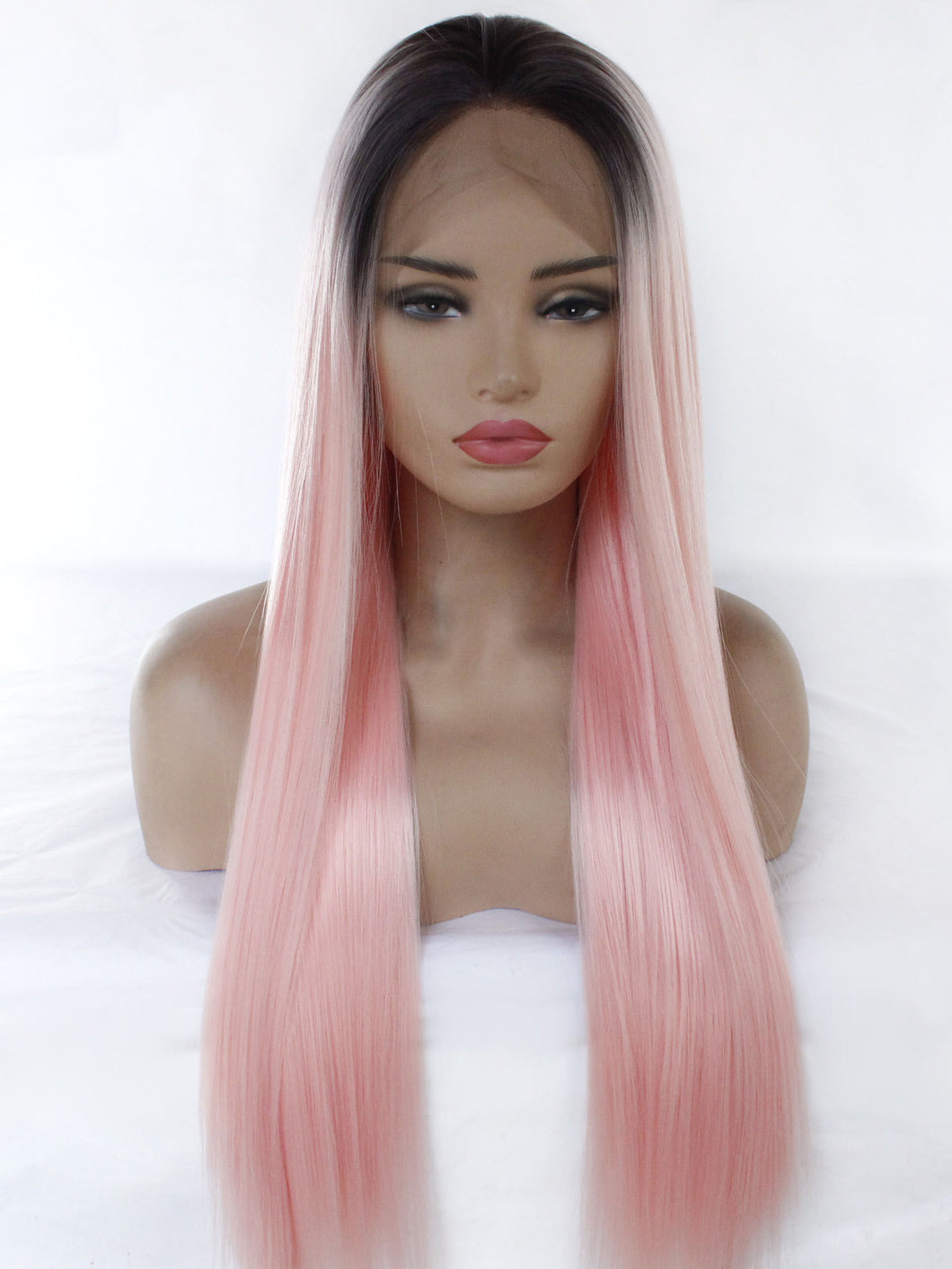26“ Rooted Barbie Pink Lace Front Wig 573