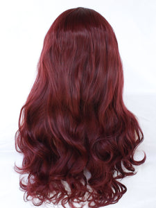 Sangria Red Wavy Lace Front Wig 603