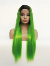 Load image into Gallery viewer, Rooted Kelly Green Lace Front Wig 596
