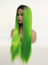 Load image into Gallery viewer, Rooted Kelly Green Lace Front Wig 596