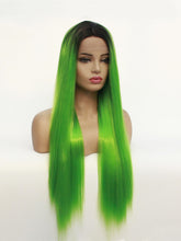 Load image into Gallery viewer, Rooted Kelly Green Lace Front Wig 596