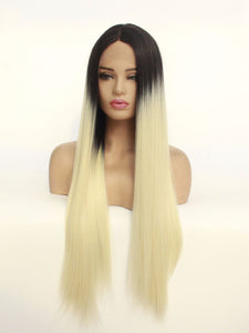 Rooted Blonde Lace Front Wig 612
