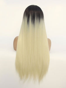 Rooted Blonde Lace Front Wig 612