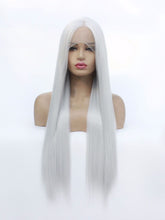 Load image into Gallery viewer, 26&quot; Light Gray Lace Front Wig 464