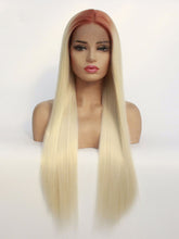 Load image into Gallery viewer, Rooted Platinum Blonde Lace Front Wig 613