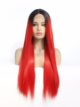Load image into Gallery viewer, Rooted Bright Red Lace Front Wig 631