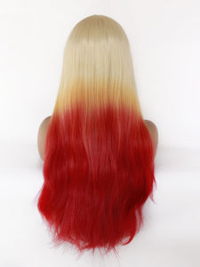 26" Blonde to Red Lace Front Wig 568