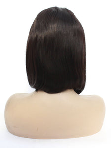 Darkest Brown Bob Lace Front Wig 586