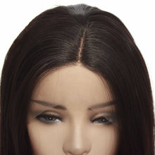 Load image into Gallery viewer, Darkest Brown Bob Lace Front Wig 586