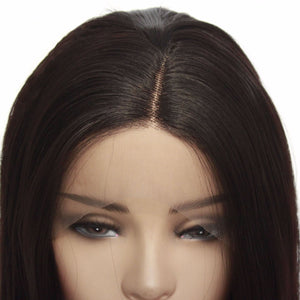 Darkest Brown Bob Lace Front Wig 586