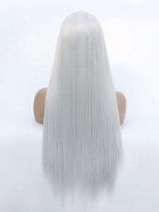 26" Light Gray Lace Front Wig 464